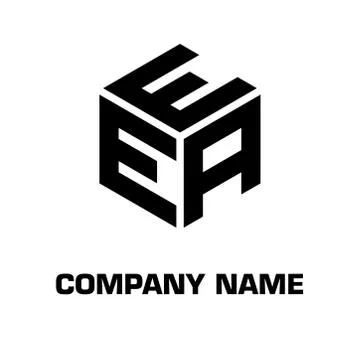 Logo initial hexagon alphabet 库存插图