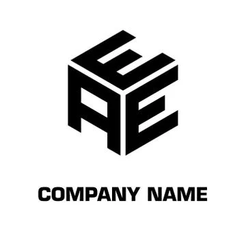 Logo initial hexagon alphabet 库存插图