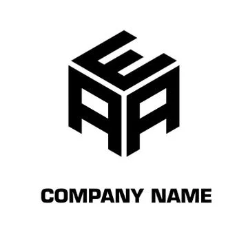 Logo initial hexagon alphabet 库存插图