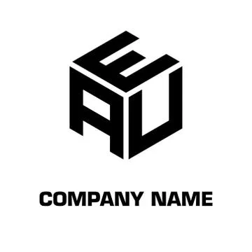 Logo initial hexagon alphabet 库存插图