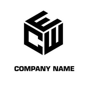 Logo initial hexagon alphabet 库存插图