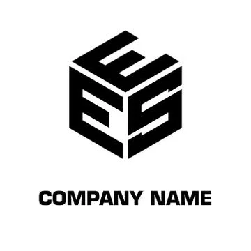 Logo initial hexagon alphabet 库存插图