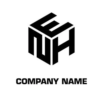 Logo initial hexagon alphabet 库存插图