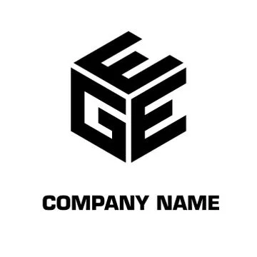 Logo initial hexagon alphabet 库存插图