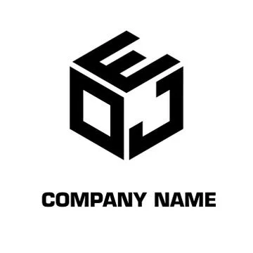 Logo initial hexagon alphabet 库存插图