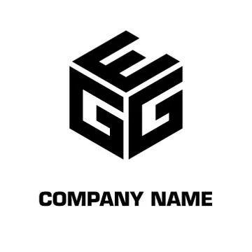 Logo initial hexagon alphabet 库存插图