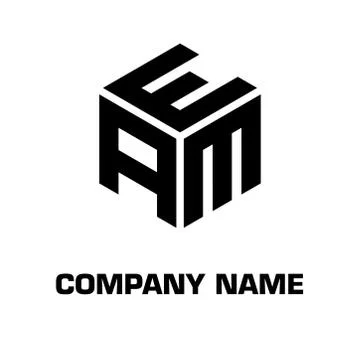 Logo initial hexagon alphabet 库存插图