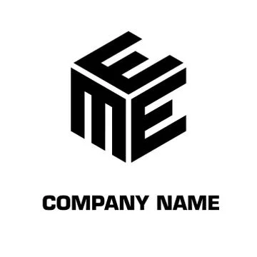 Logo initial hexagon alphabet 库存插图