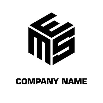 Logo initial hexagon alphabet 库存插图