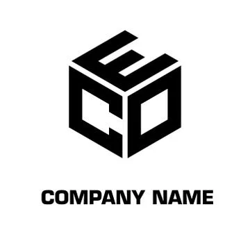 Logo initial hexagon alphabet 库存插图