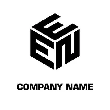 Logo initial hexagon alphabet 库存插图