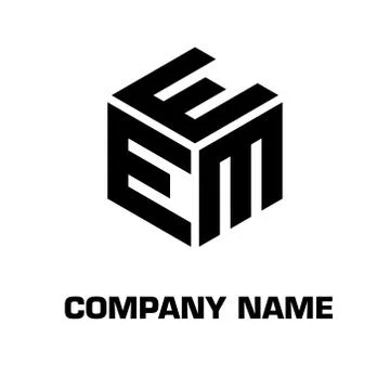 Logo initial hexagon alphabet 库存插图