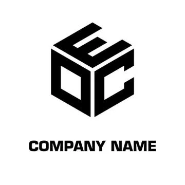 Logo initial hexagon alphabet 库存插图