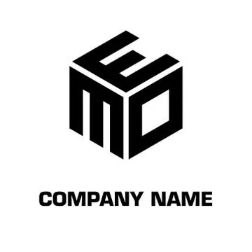 Logo initial hexagon alphabet 库存插图