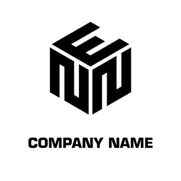 Logo initial hexagon alphabet 库存插图