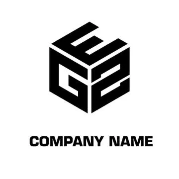 Logo initial hexagon alphabet 库存插图