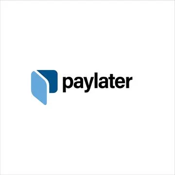 Logo initial letter p modern digital pay later technology wallet money Stock Illustration