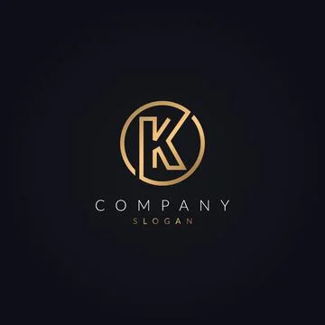 Logo for initial letter simple concept K illustration design Stock Illustration