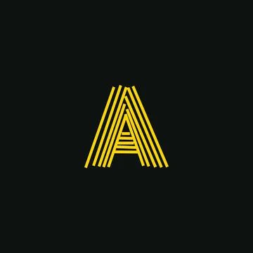 A logo, Initial lettering handwriting or handwritten for identity. Logo hand Stock-Illustration