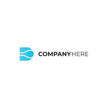 Logo with initials D modern, sophisticated and futuristic 1 Stock Illustration