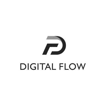 Logo with initials DF modern, sophisticated and futuristic design イラスト素材