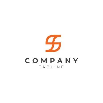 A logo with the initials letter S modern and sophisticated 1 Stock Illustration