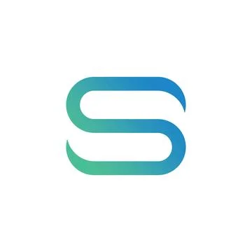 A logo with the initials letter S modern and sophisticated Stock Illustration