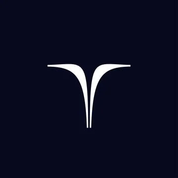 A logo with the initials letter T  modern and sophisticated Illustrazione stock