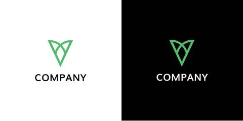 The logo initials letter V is modern and elegant design 3 Stock Illustration