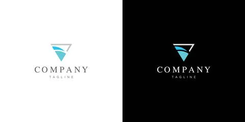 The logo initials letter V is modern and elegant Stock Illustration