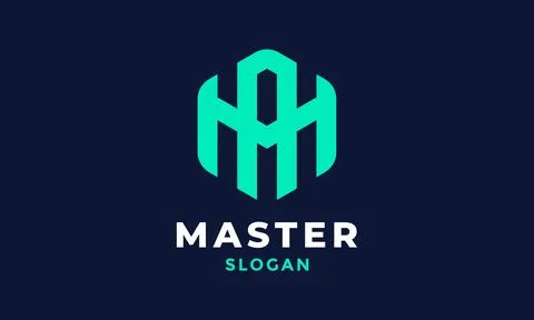 Logo initials MA minimalism Illustrazione stock