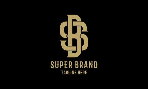 Logo initials SB luxury gold design Stock Illustration