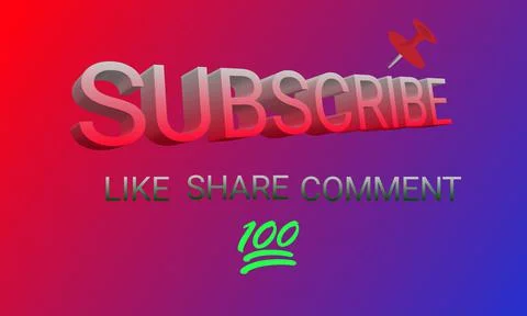 Logo invitation to subscribe to viewers with multicolor background 库存插图