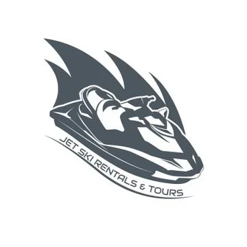 Logo jet ski, scooter Stock Illustration