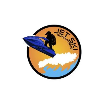 Logo jet ski, scooter Stock Illustration