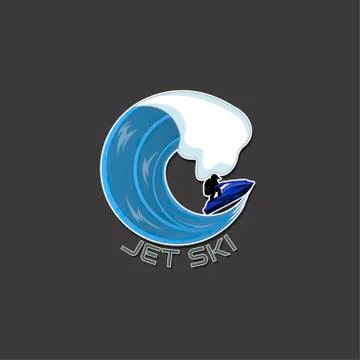 Logo jet ski, scooter Stock Illustration