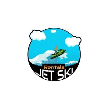 Logo jet ski, scooter Stock Illustration