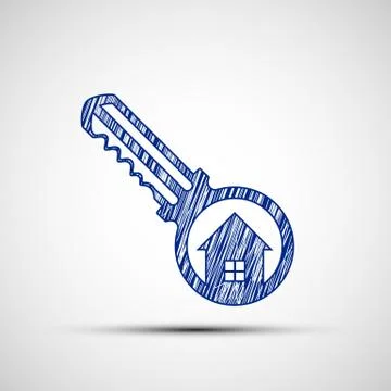 Logo key from the door. Stock-Illustration