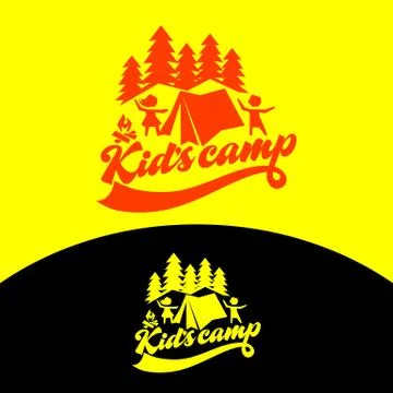 Logo of the kid's camp. Stock Illustration