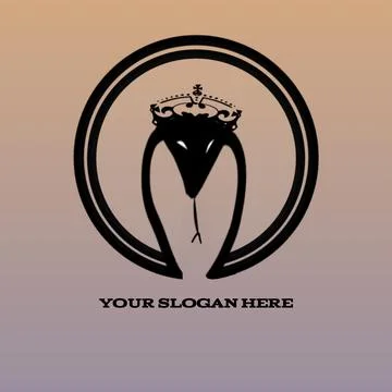 Logo king cobra gradient background Stock Illustration