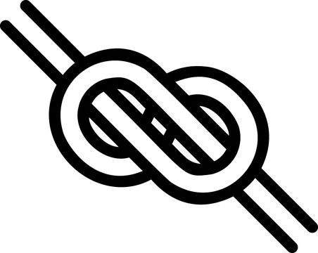 Logo is knotted knot in the form an infinity Stock Illustration
