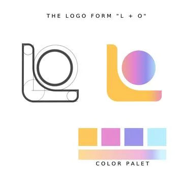Logo L Gradient Illustrazione stock