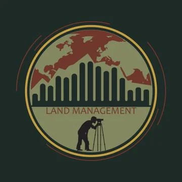Logo land management Stock Illustration