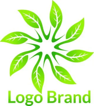 Logo Leaf Brand 스톡 일러스트