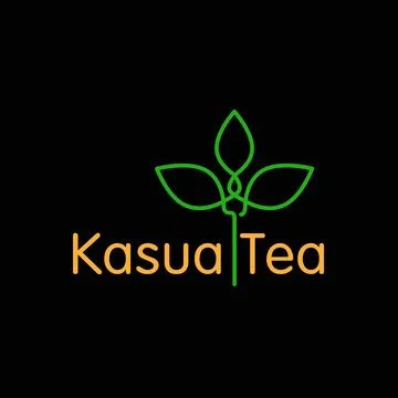 Logo with leaf element for corporate or website Stock Illustration
