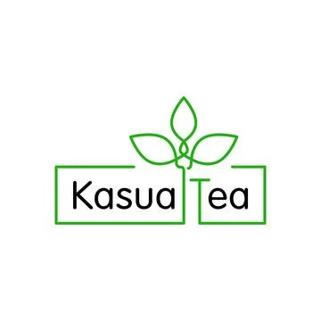 Logo with leaf element for corporate or website Stock Illustration