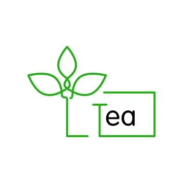 Logo with leaf element for corporate or website Stock Illustration