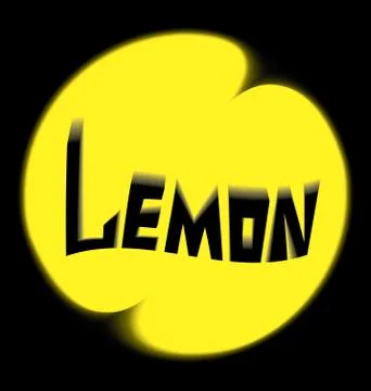 Logo lemon on a black background Stock Illustration