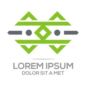Logo Letter Abstract icon Vector Stock Illustration
