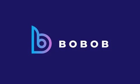Logo letter B vector alphabet logotype font minimalist concept logotype blu.. Stock Illustration